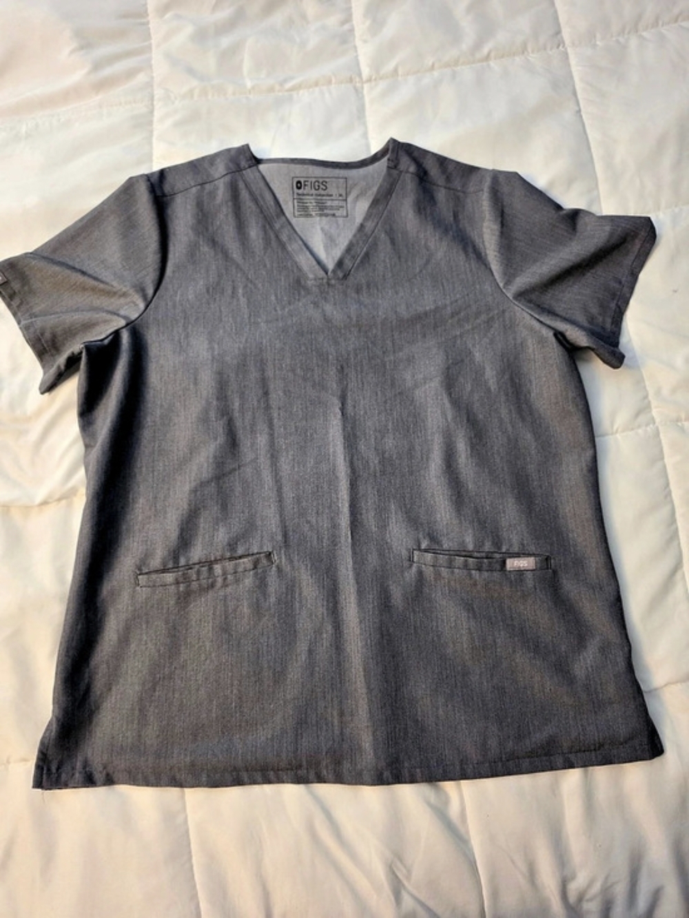 FIGS Casma Scrub Top in Gray Size XL